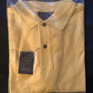 BRAND NEW WITH TAGS JoS.A. BANK YELLOW MENS LARGE POLO.